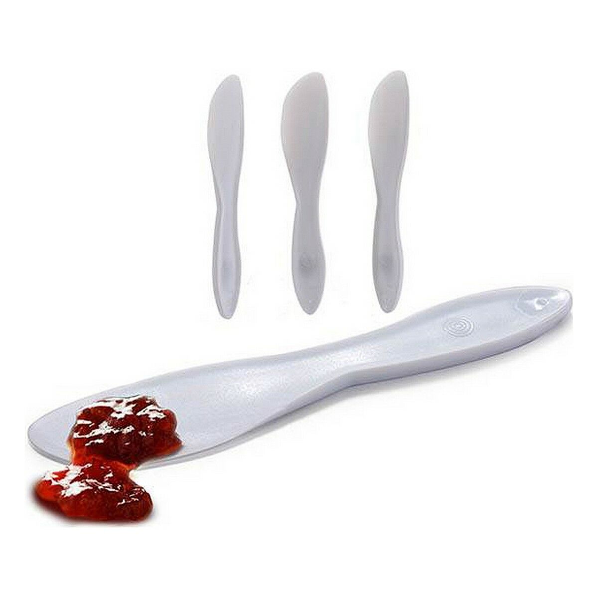 Set di Coltelli Kinvara Bianco Plastica 18 x 10 x 1 cm 18 x 3,5 x 1 cm 3 Pezzi (12 Unità) - Immagine 2