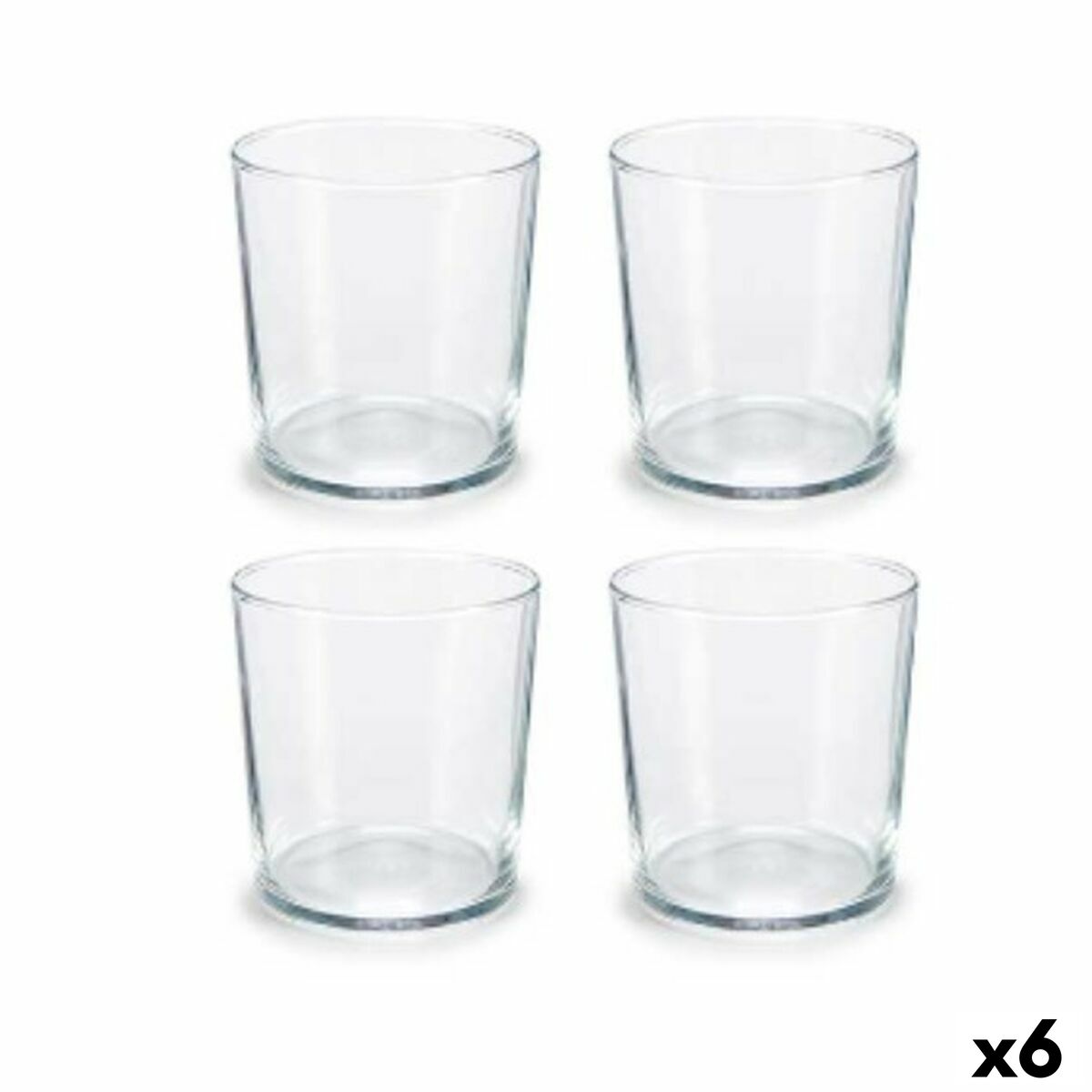 Set di Bicchieri Pasabahce Bistro Trasparente Vetro Cristallo 380 ml (6 Unità)