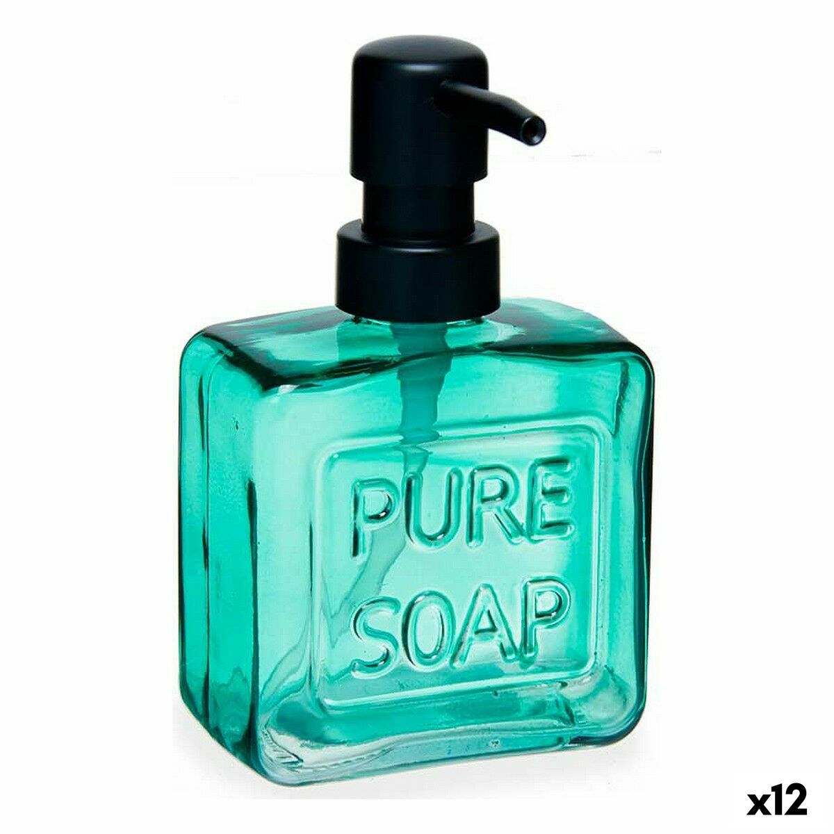 Dispenser di Sapone Berilo Pure Soap Verde Cristallo Plastica 250 ml 9 x 15 x 5 cm (12 Unità)