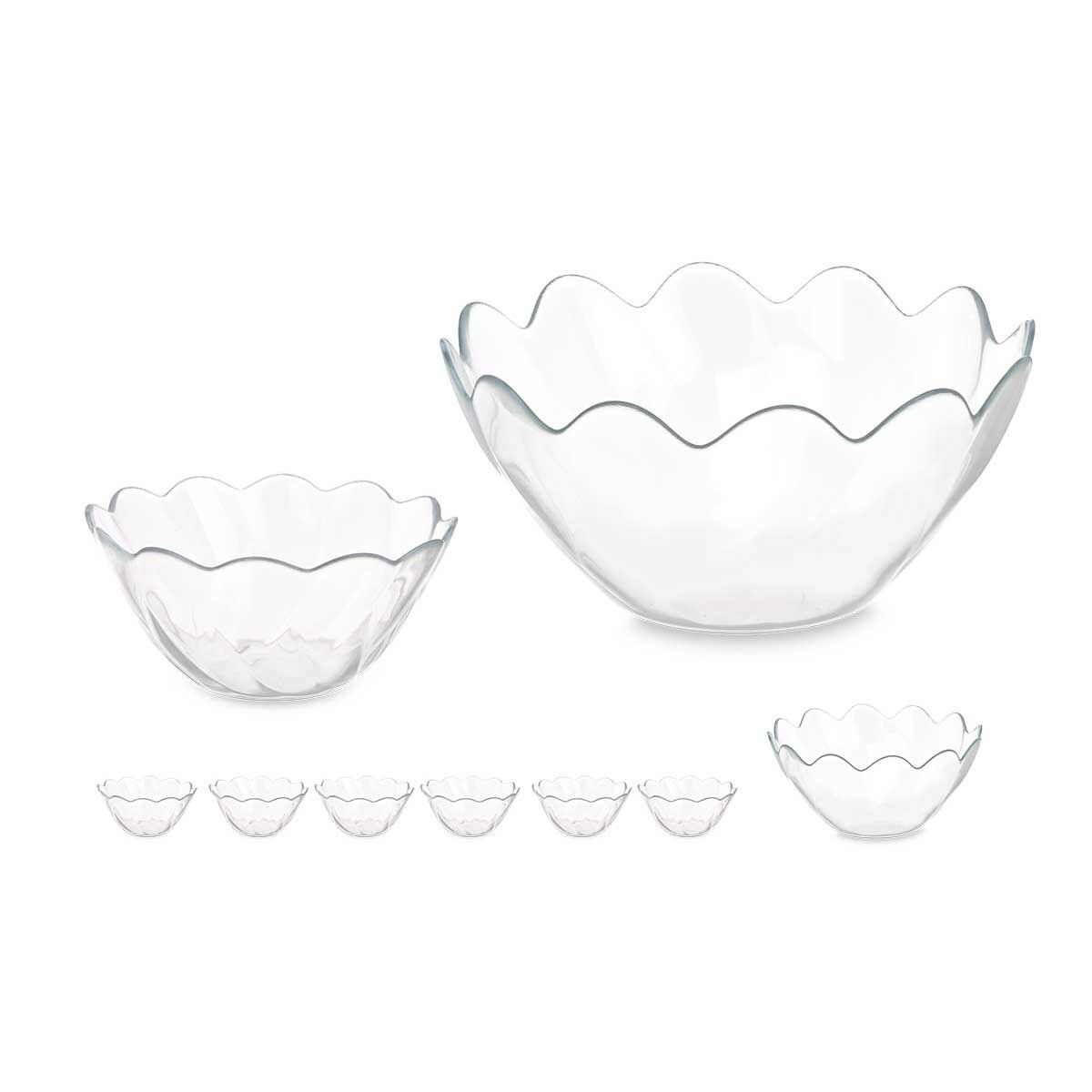 Set di Ciotole Pasabahce Hasir Trasparente Vetro 31 x 25,5 x 24,5 cm (2 Unità) - Immagine 5