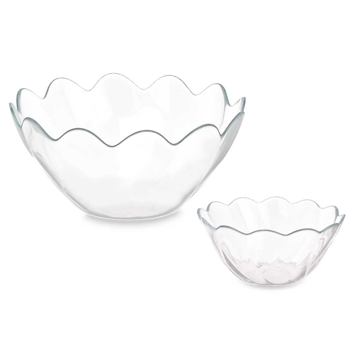 Set di Ciotole Pasabahce Hasir Trasparente Vetro 31 x 25,5 x 24,5 cm (2 Unità) - Immagine 3