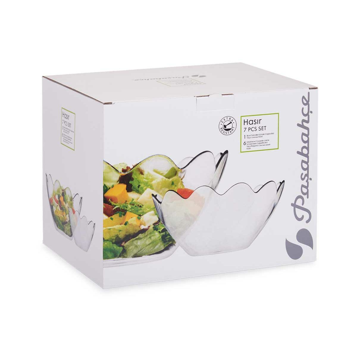 Set di Ciotole Pasabahce Hasir Trasparente Vetro 31 x 25,5 x 24,5 cm (2 Unità) - Immagine 2