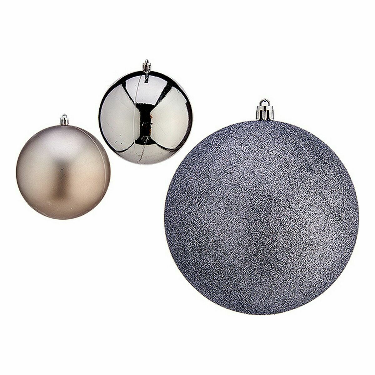 Set di palline di Natale Krist+ Argentato Plastica (6 Unità) - Immagine 2