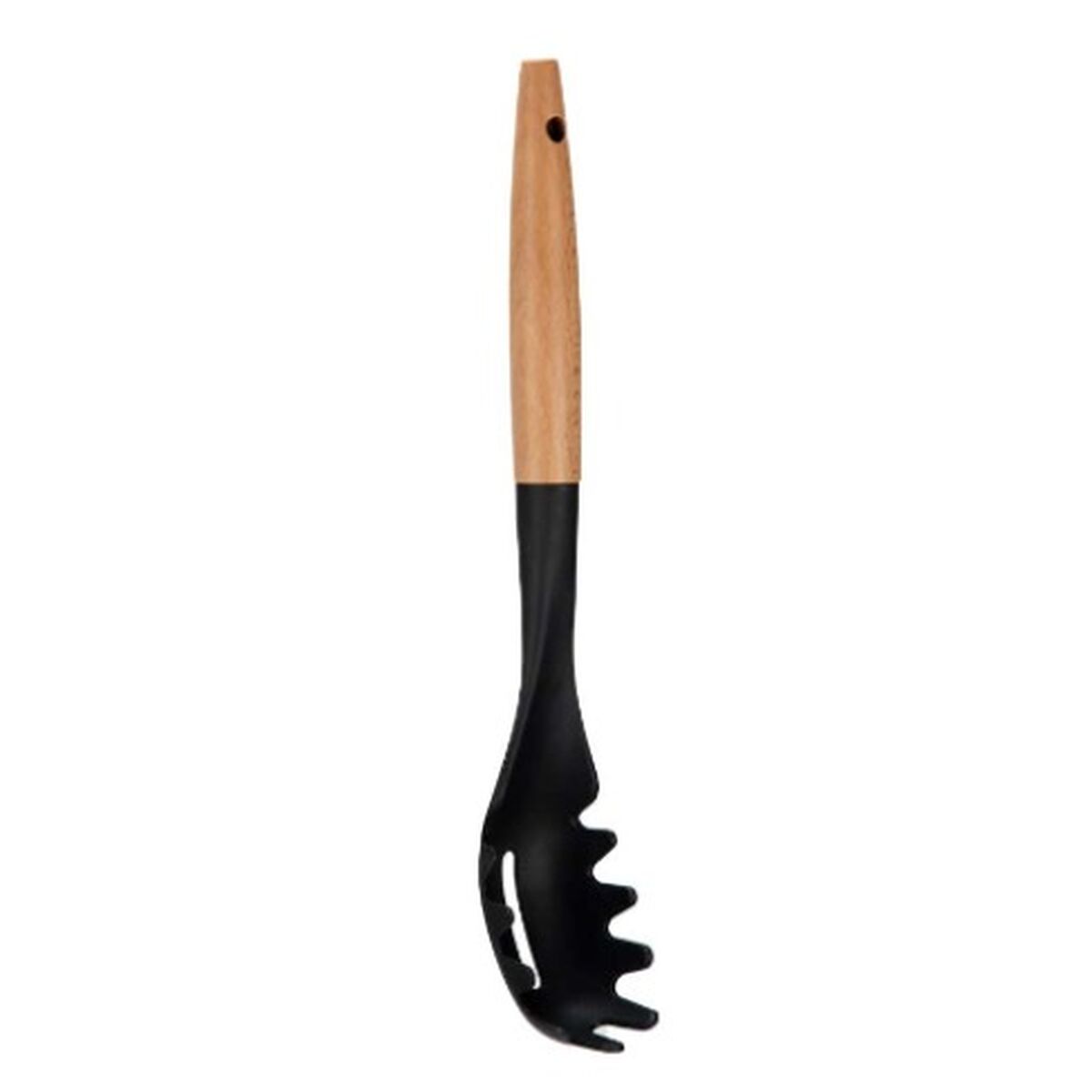 Cucchiaio per Servire la Pasta Kinvara Nero Naturale Legno Plastica 6 x 33,5 x 6 cm 6 x 33,5 cm (12 Unità) - Immagine 4