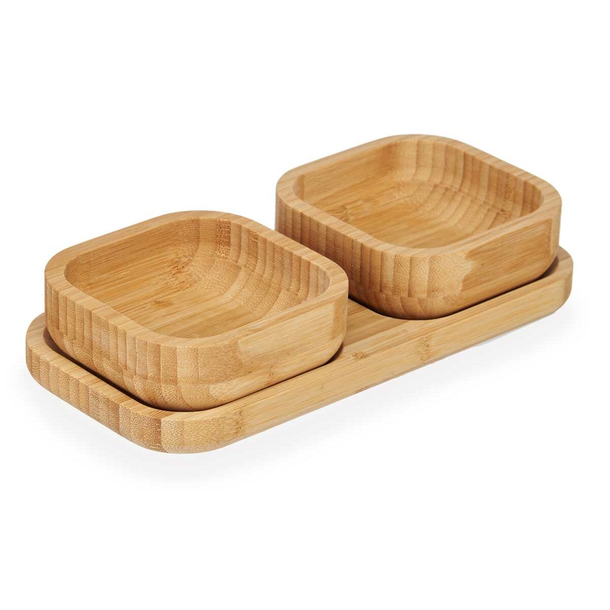 Set da Aperitivo Kinvara Marrone Bambù 23 x 4,5 x 11 cm 23 x 5,3 x 11 cm (12 Unità) - Immagine 2