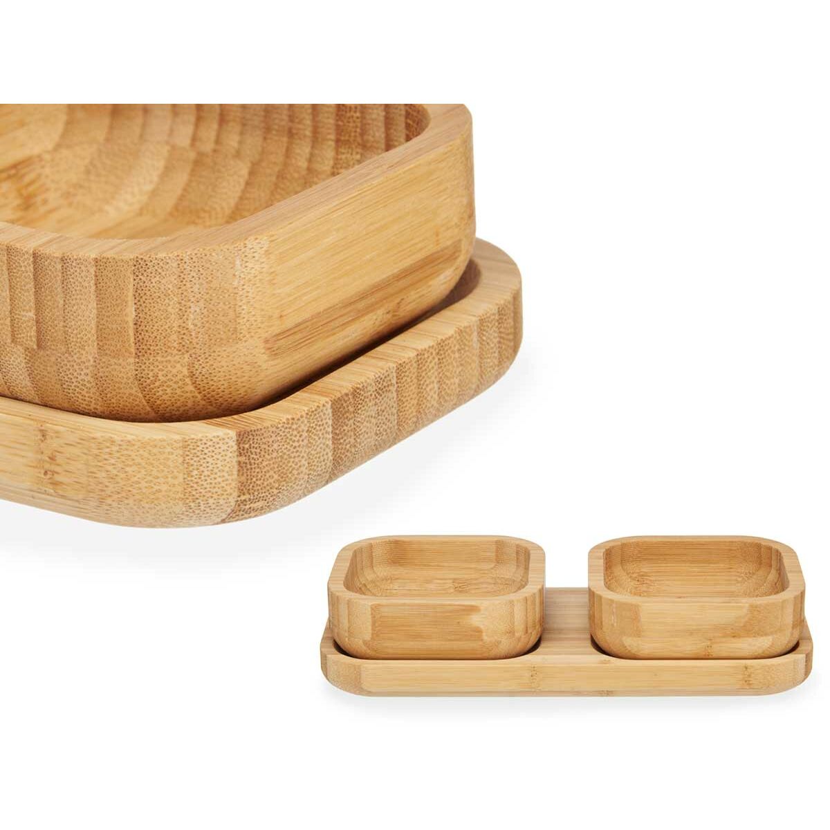 Set da Aperitivo Kinvara Marrone Bambù 23 x 4,5 x 11 cm 23 x 5,3 x 11 cm (12 Unità) - Immagine 3
