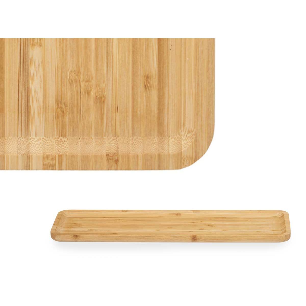 Vassoio per aperitivi Kinvara Marrone 46 x 1,6 x 15 cm Aperitivo (12 Unità) - Immagine 3