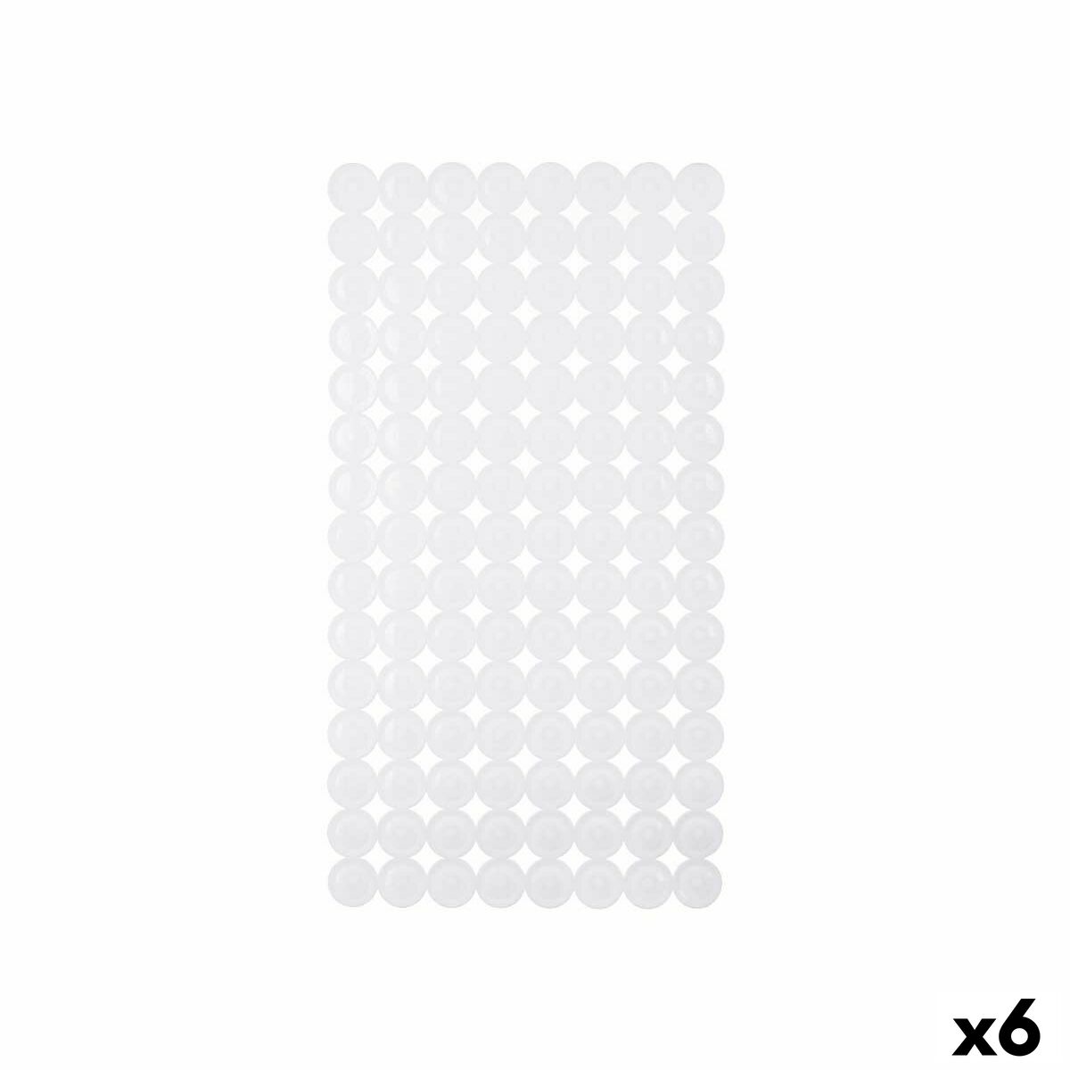 Tappetino Antiscivolo da Doccia Berilo Bianco PVC 6 x 38 x 6 cm 68 x 36 x 1 cm 68 x 1 x 36 cm (6 Unità)