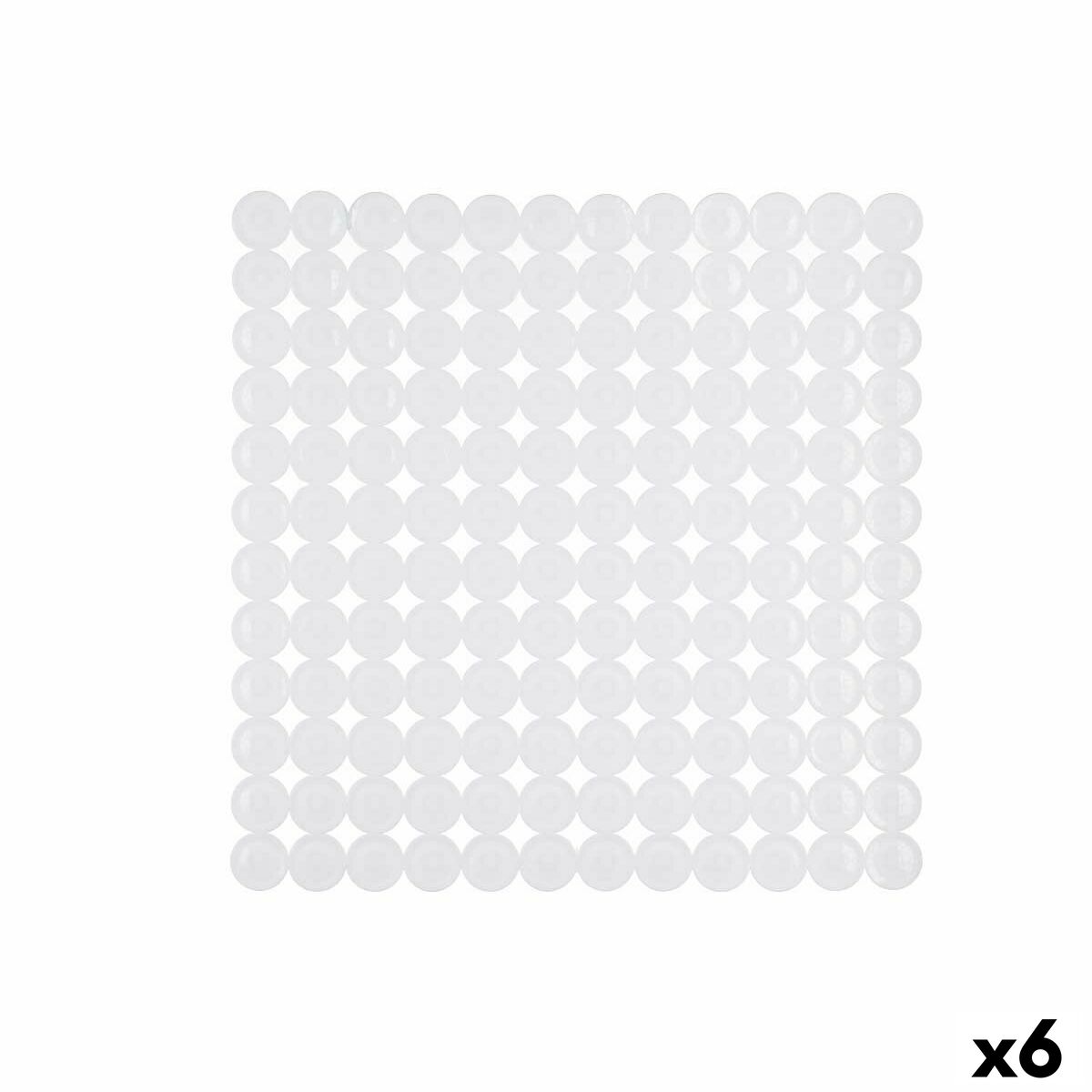 Tappetino Antiscivolo da Doccia Berilo Bianco PVC 68 x 36 x 1 cm (6 Unità)
