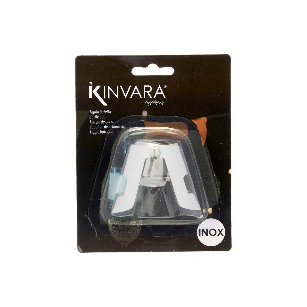 Tappo per champagne Kinvara Argentato Argento Silicone Acciaio inossidabile Plastica 6 x 5,5 x 3,5 cm Ermetico (12 Unità) - Immagine 3