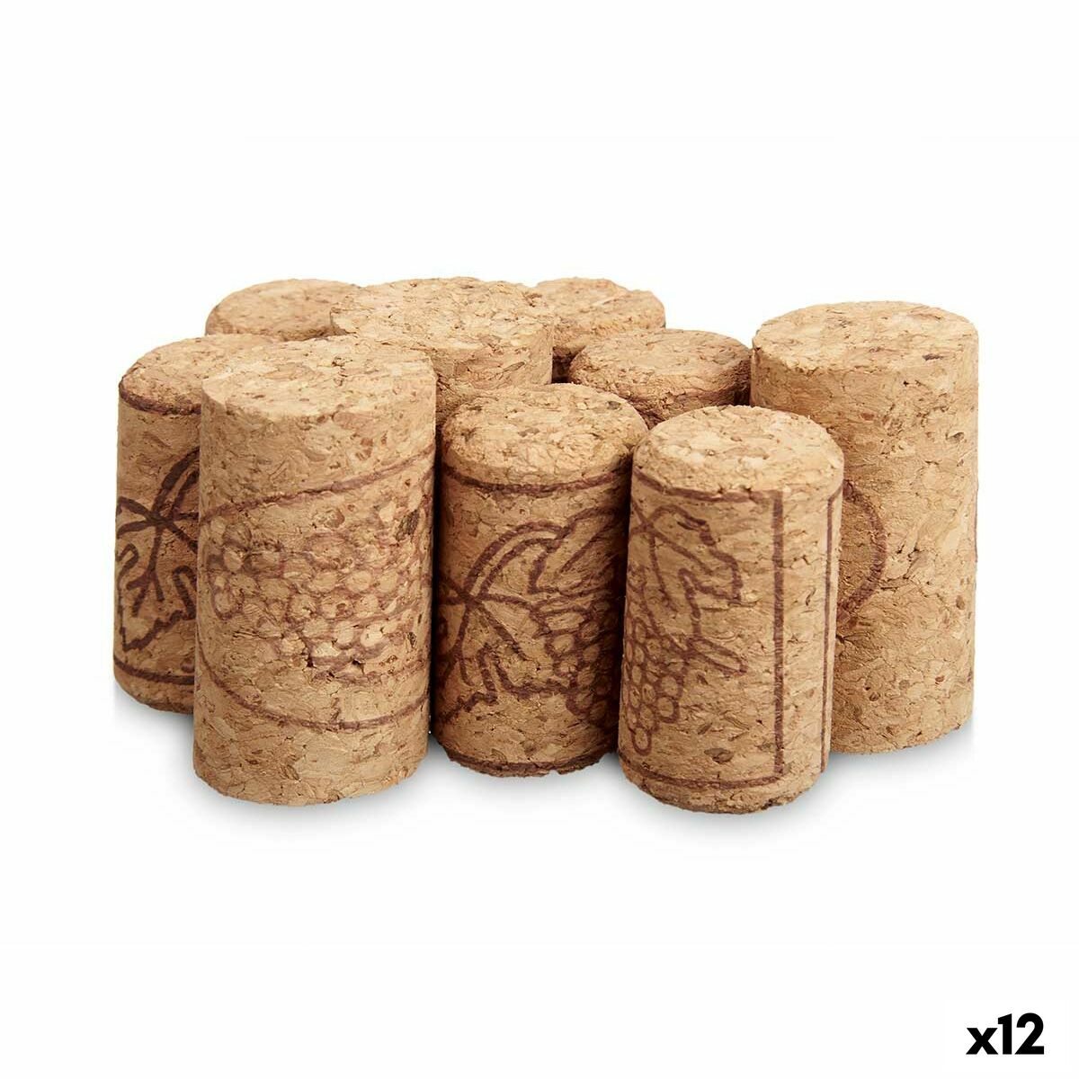 Set di tappi Kinvara Naturale Sughero 12 x 17 x 2,5 cm (12 Unità)