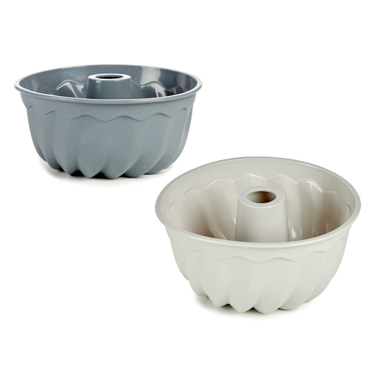 Stampo per Dolci Kinvara Grigio chiaro Grigio scuro Silicone 22 x 10 x 22 cm Anello (6 Unità) - Immagine 2