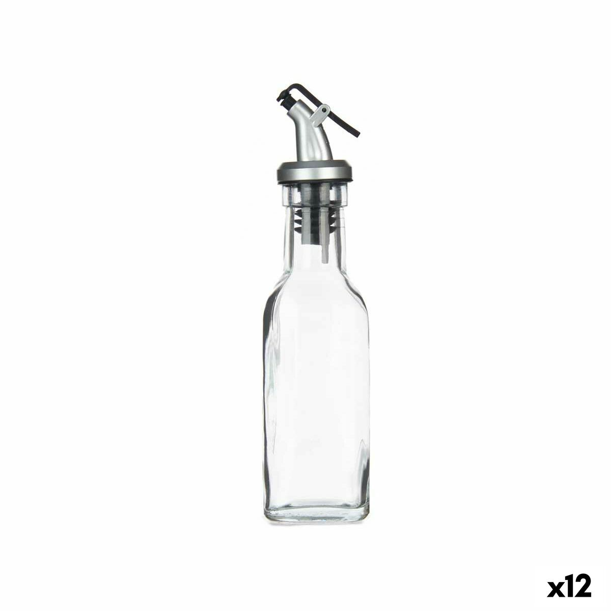 Oliera Vivalto Trasparente Vetro Silicone Acciaio polipropilene Plastica 180 ml 5 x 20 x 5 cm (12 Unità)