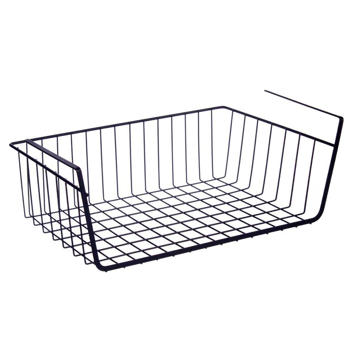 Cestino per Mobile della Cucina Kinvara Nero Metallo Ferro 42 x 14 x 26 cm 45 x 32 x 28 cm (12 Unità) - Immagine 2