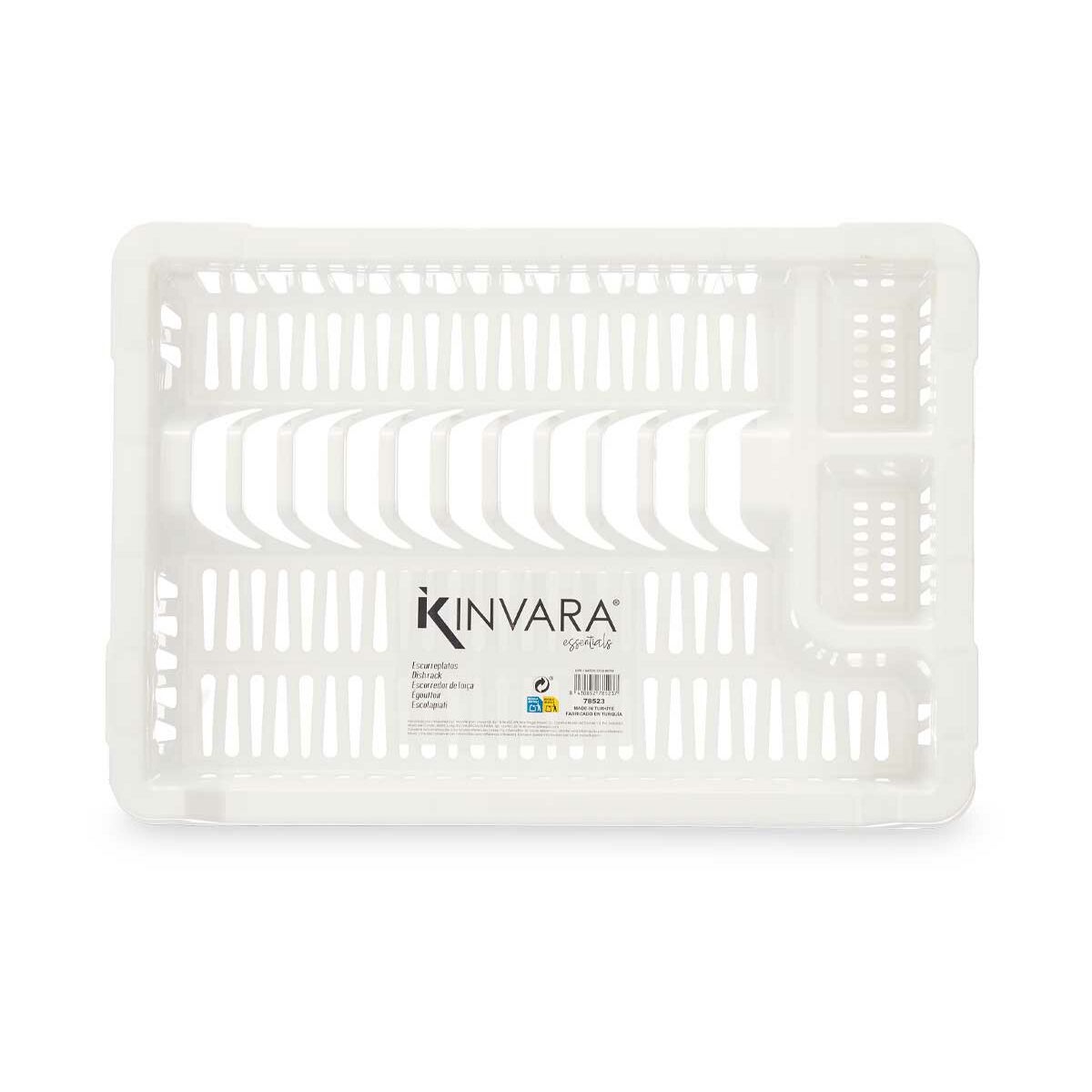 Scolapiatti da Lavandino Kinvara Bianco Plastica 42,5 x 7 x 29,5 cm (24 Unità) - Immagine 3