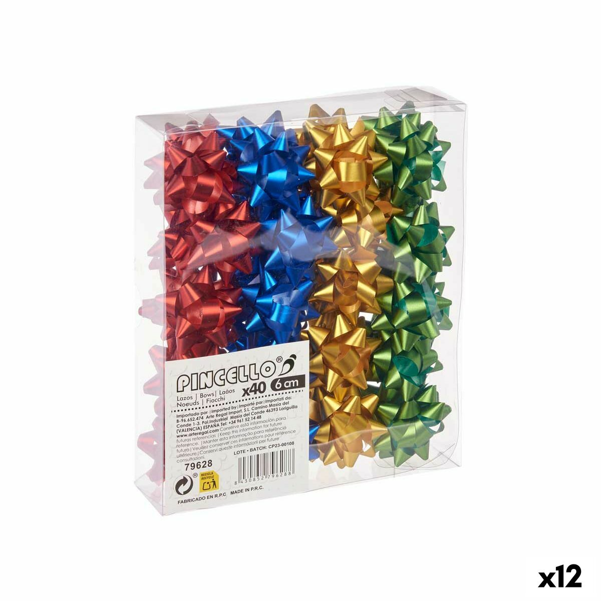 Lacci Pincello PVC 5 x 3,5 x 5 cm Mat Multicolore (12 Unità)