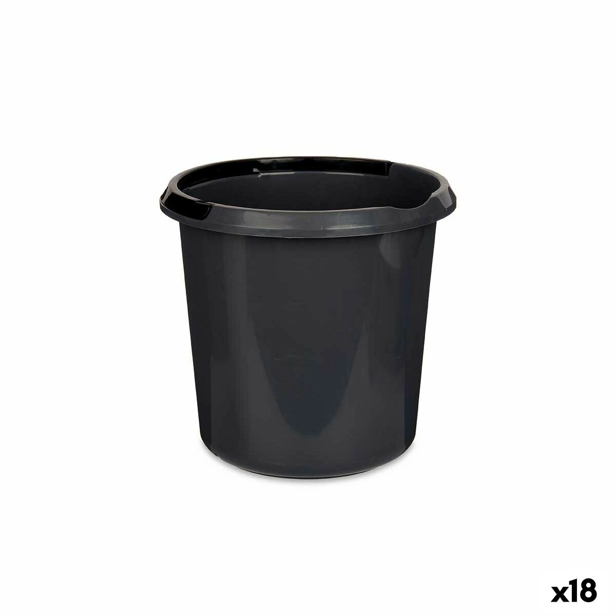 Secchio con Manico Grigio Antracite 10 L 30 x 28,5 x 30 cm (18 Unità)