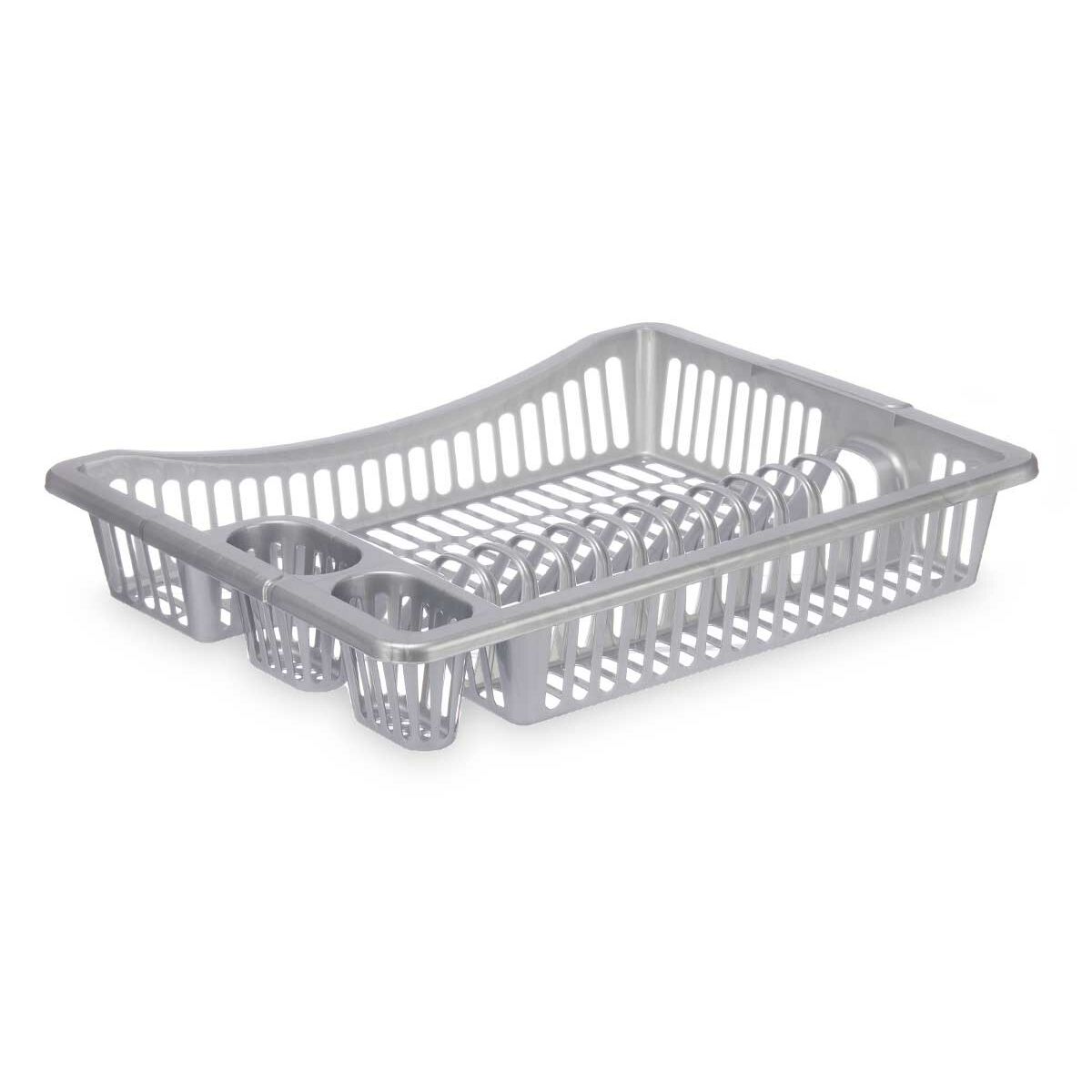 Scolapiatti da Lavandino Kinvara Argentato 46 x 8 x 36 cm (12 Unità) - Immagine 2