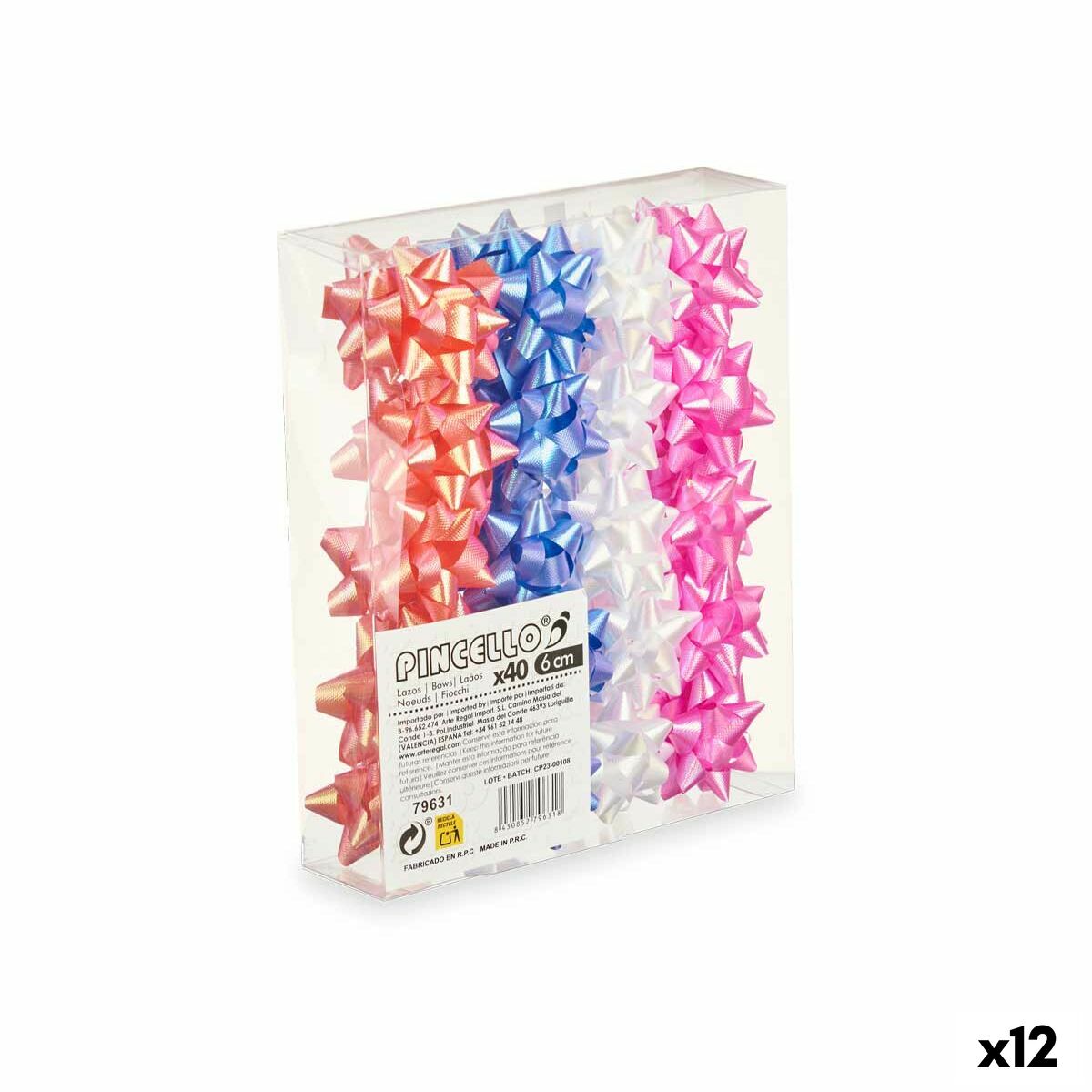 Lacci Pincello PVC 6 cm 21 x 24,5 x 5 cm Brillante Torta (12 Unità)