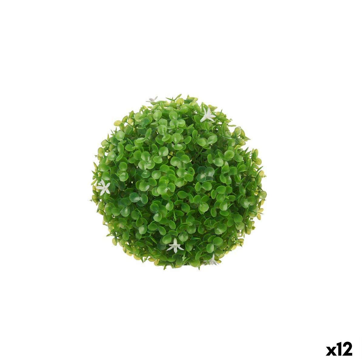 Pianta Decorativa Ibergarden Plastica Fiori Fogli Sfera 17 x 17 x 17 cm (12 Unità)