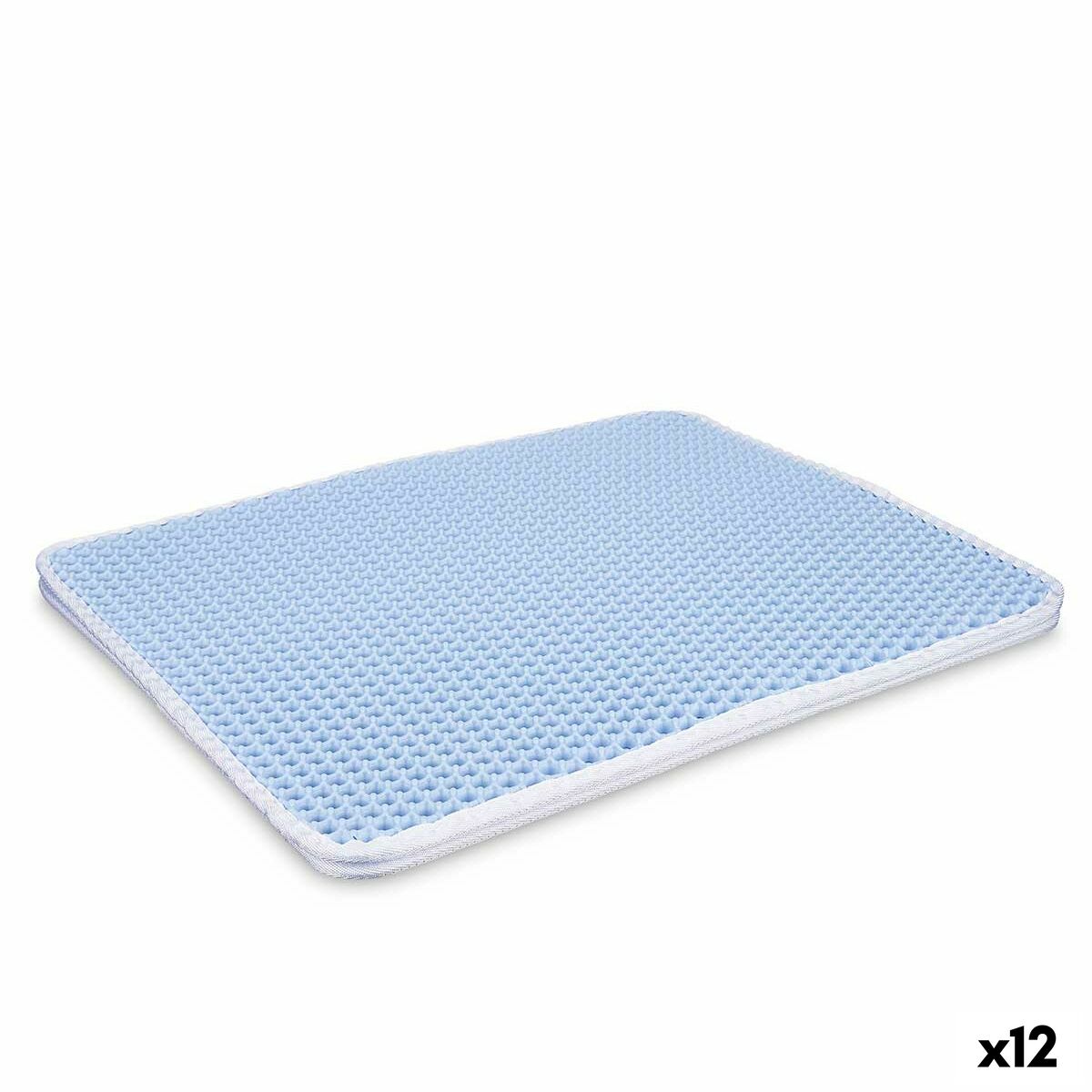 Tappetino per Lettiera per Gatti Mascow Azzurro 60 x 45 x 1,5 cm (12 Unità)