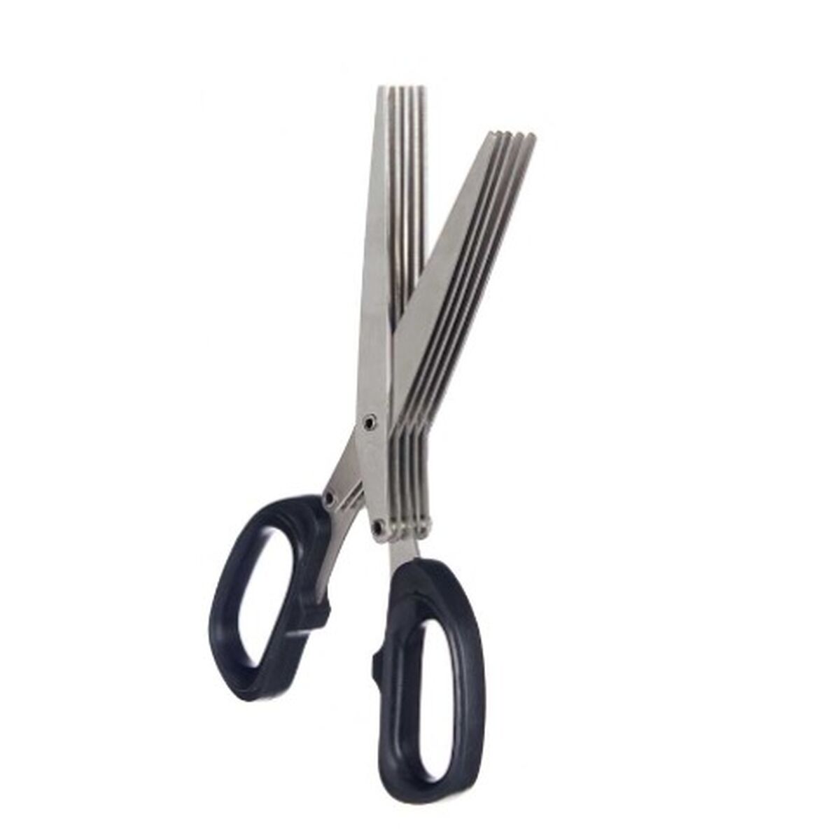 Forbici da Cucina Kinvara Nero Argentato Metallo ABS 7 x 18,5 x 1,7 cm (12 Unità) - Immagine 2