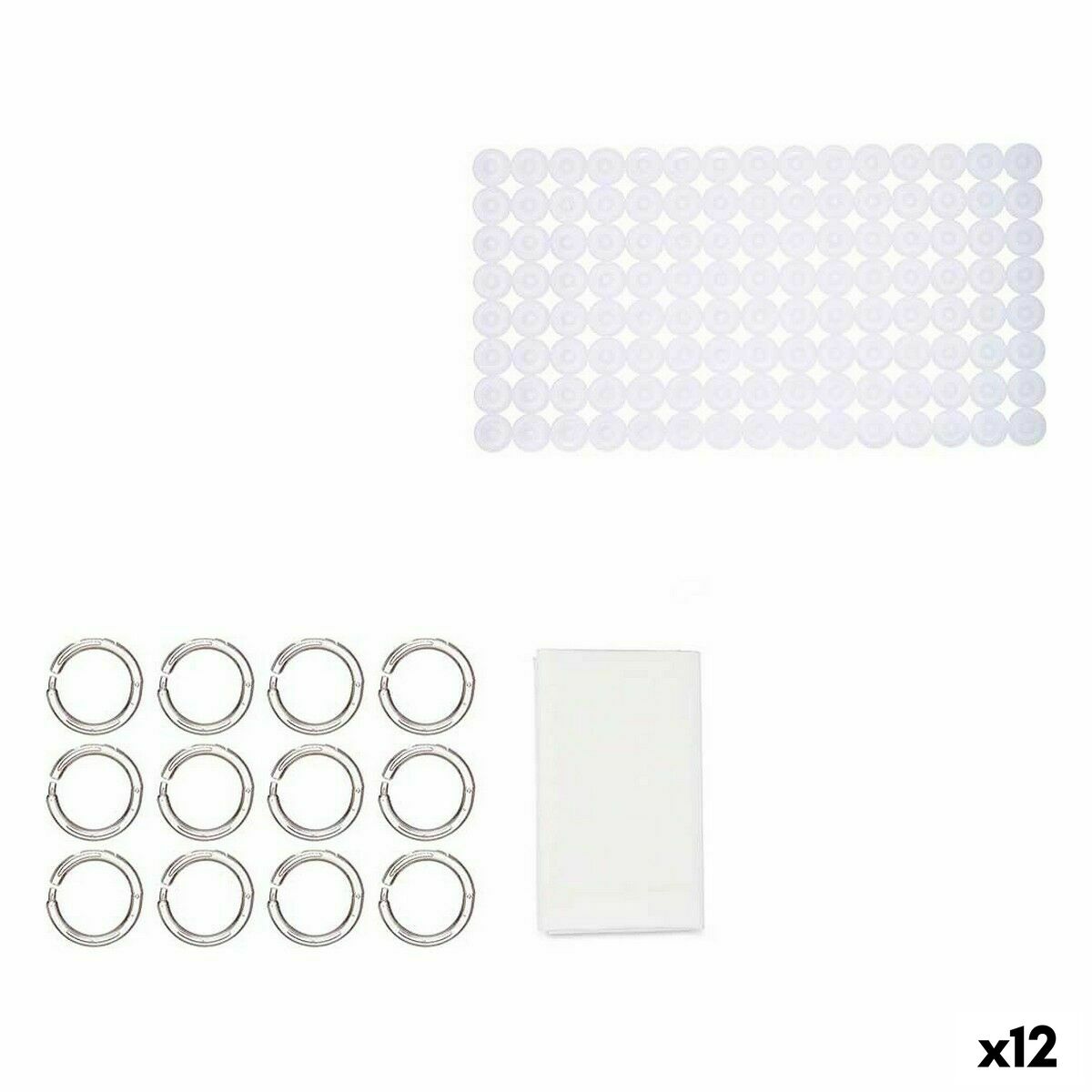 Set da Bagno Berilo Bianco PVC Polietilene EVA 28 x 42 x 6 cm (12 Unità)