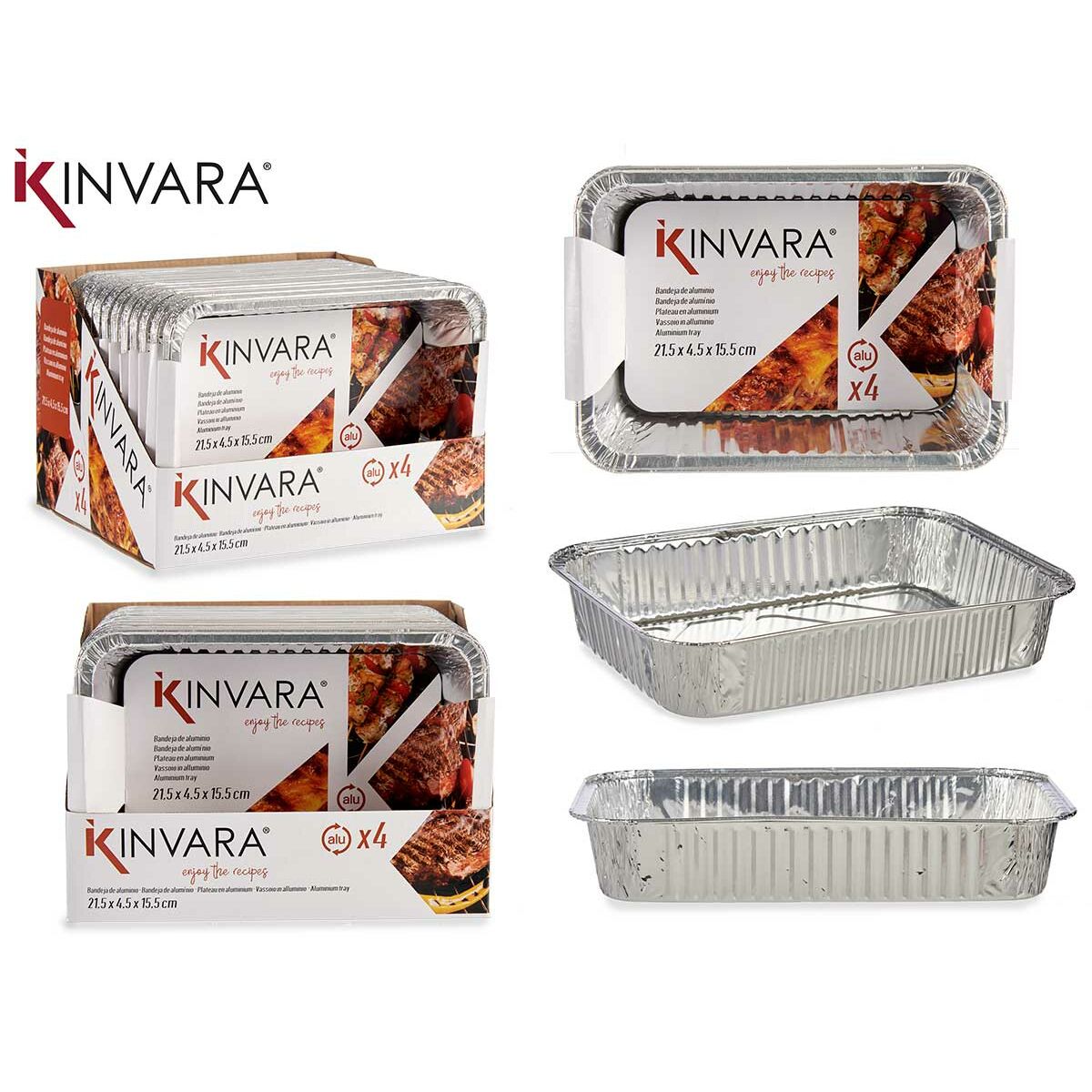 Set di vassoi per Alimenti Kinvara Monouso 12 Unità - Immagine 2