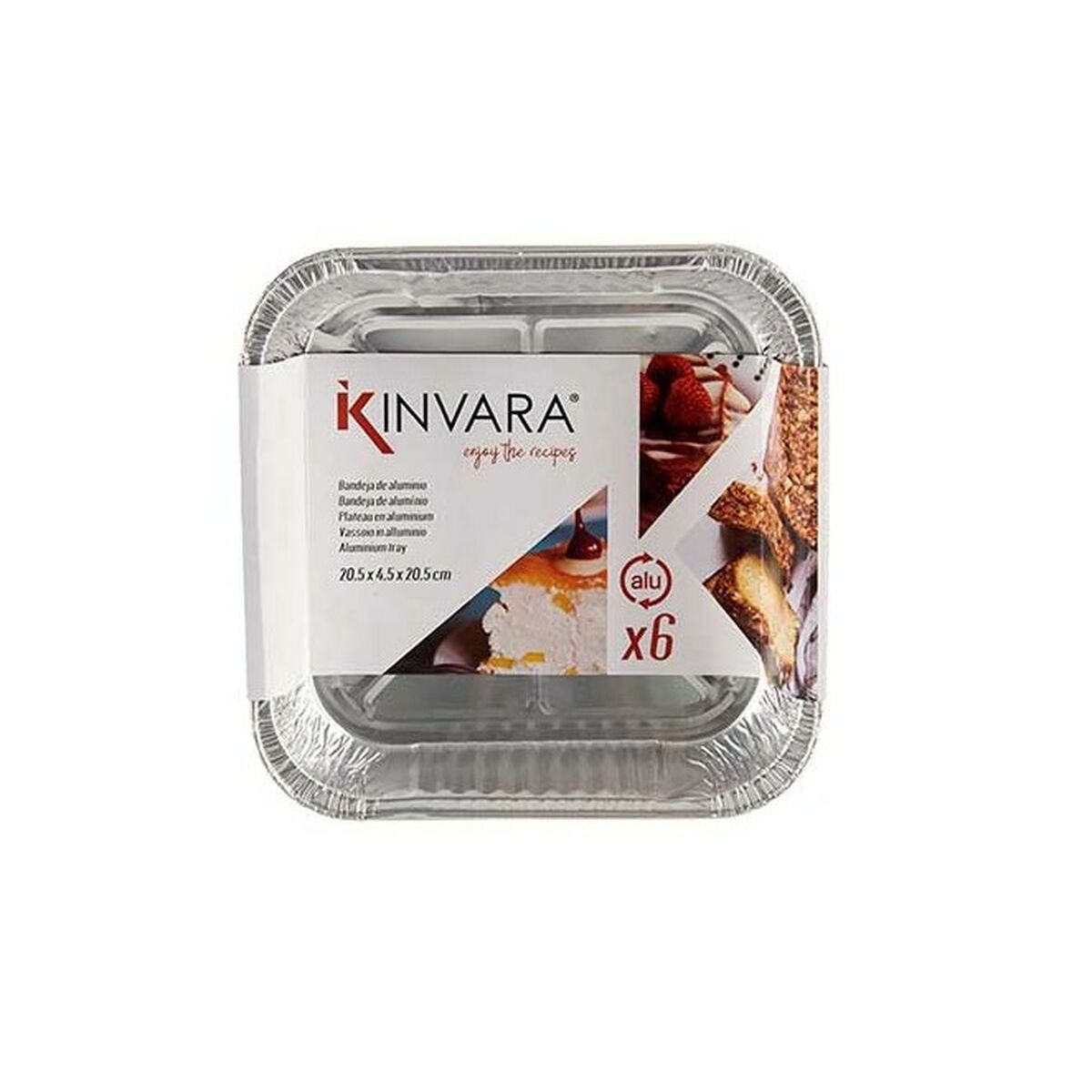 Set di vassoi per Alimenti Kinvara Monouso Quadrato 12 Unità - Immagine 2