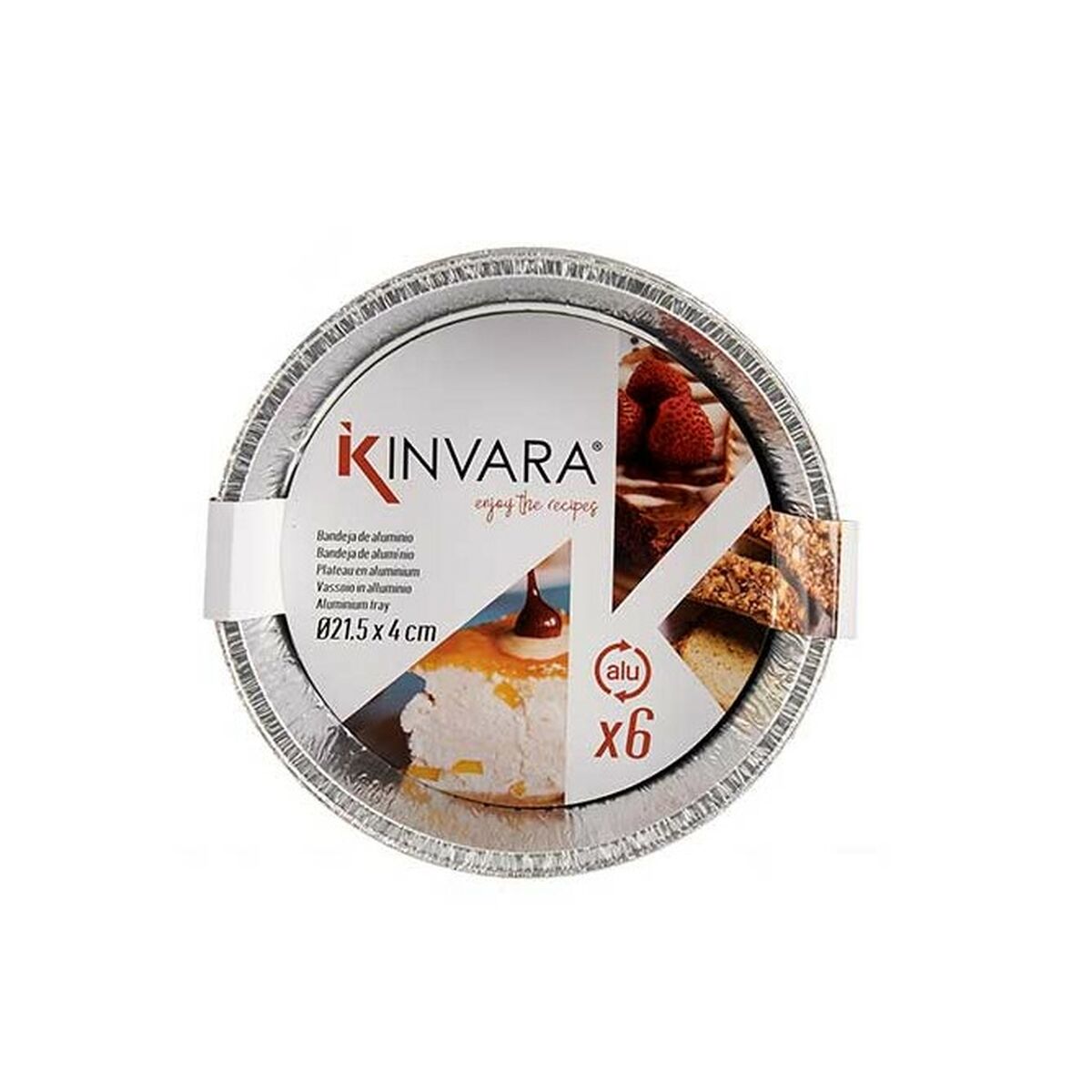 Set di vassoi per Alimenti Kinvara Monouso Rotondo 12 Unità - Immagine 2