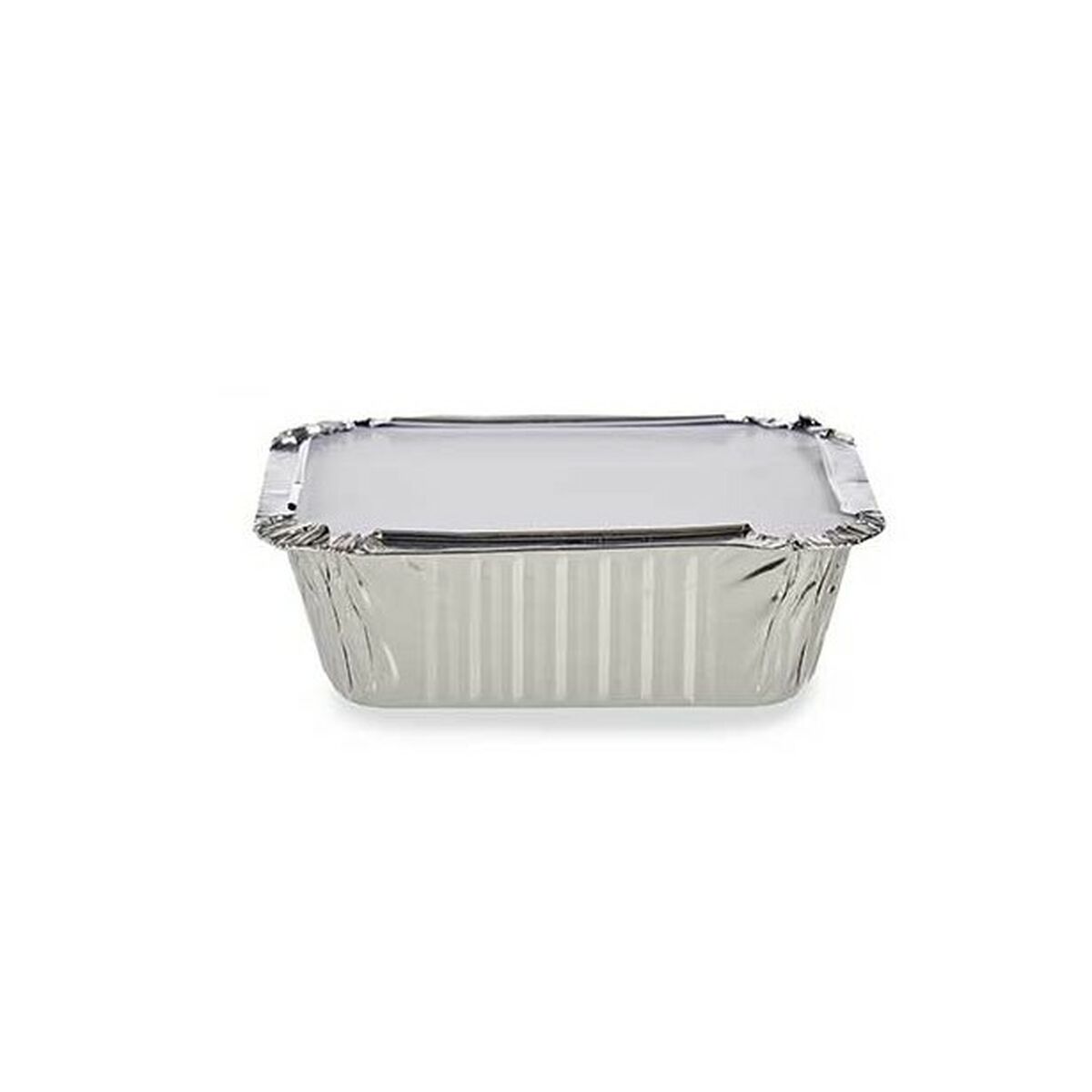 Set di vassoi per Alimenti Kinvara Alluminio 14,5 x 7,5 x 12,5 cm Monouso Con coperchio (12 Unità) - Immagine 2