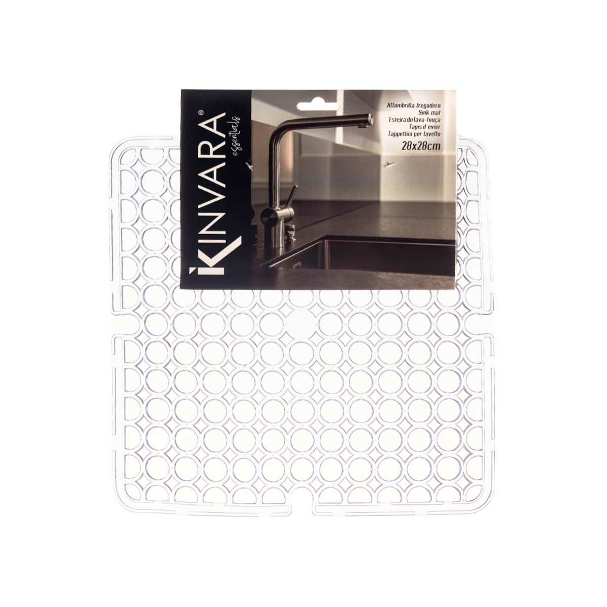 Tappetino Antiscivolo Kinvara Trasparente Plastica 28 x 0,1 x 28 cm 28,5 x 0,1 x 28 cm Lavello (12 Unità) - Immagine 3