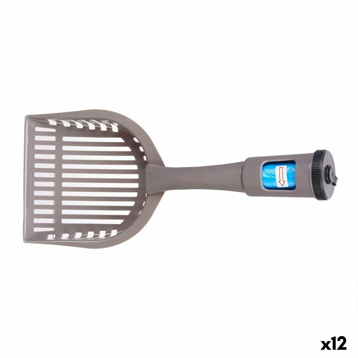Pala reclaimer Mascow Antracite Plastica 28 x 7 x 12,5 cm Animali Domestici Dispenser per Buste (12 Unità)