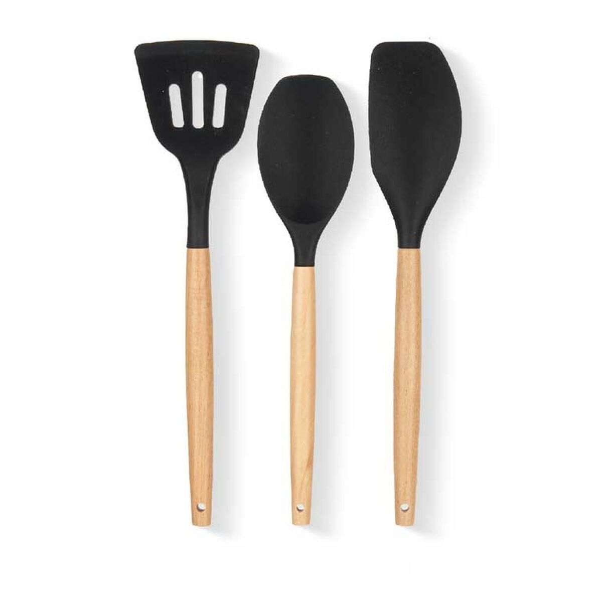 Set di Utensili da Cucina Kinvara Legno Silicone 20 x 32 x 4 cm 20 x 37 x 3,5 cm (6 Unità) - Immagine 3