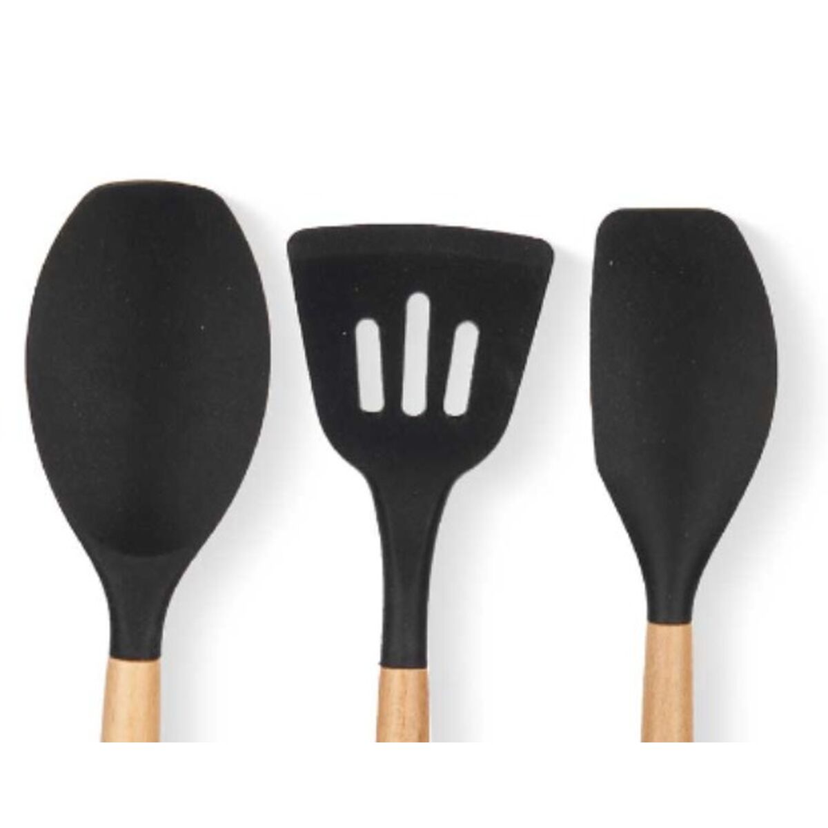 Set di Utensili da Cucina Kinvara Legno Silicone 20 x 32 x 4 cm 20 x 37 x 3,5 cm (6 Unità) - Immagine 2