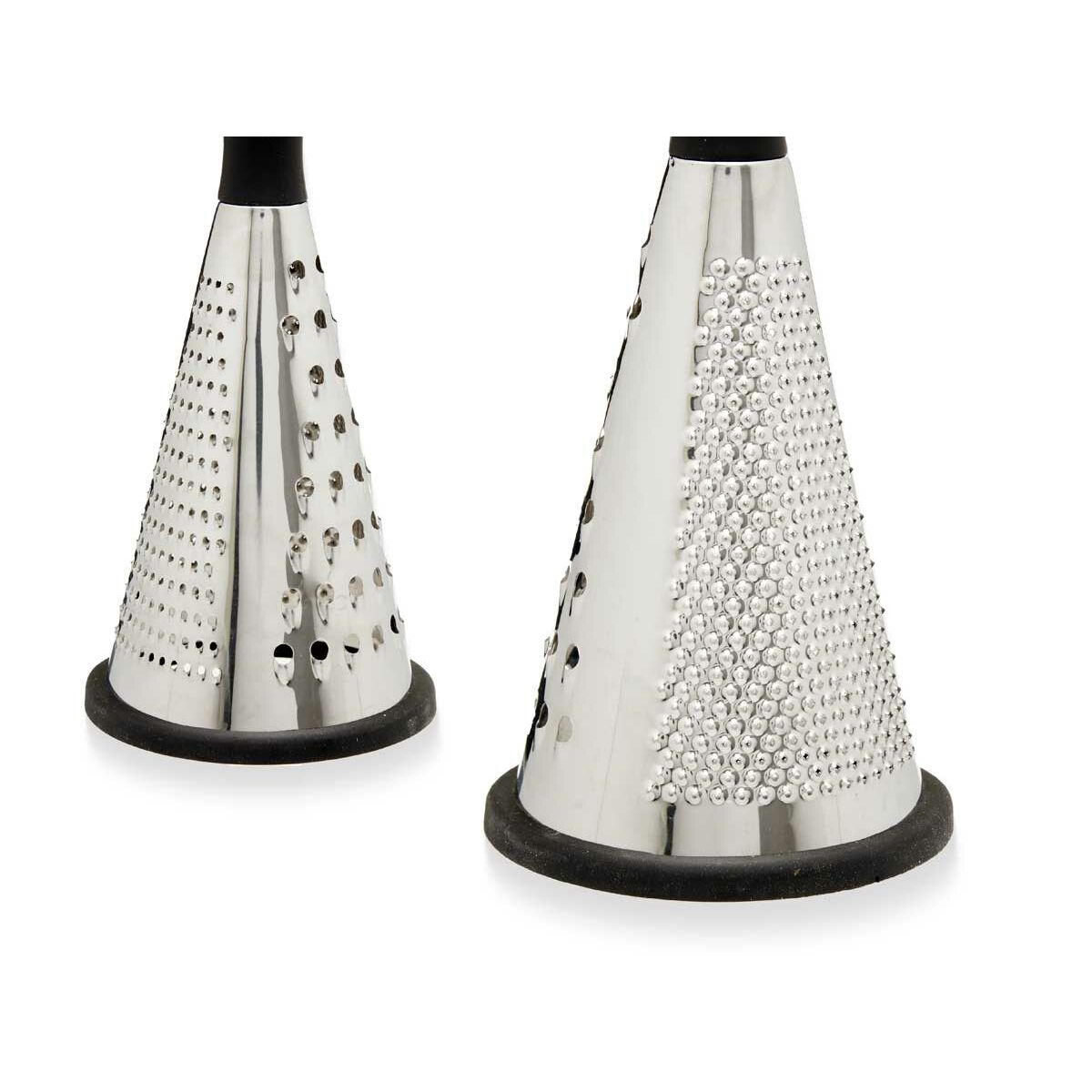 Grattugia Kinvara Nero Argentato Argento Acciaio inossidabile ABS TPR 11,5 x 24,5 x 11,5 cm (12 Unità) - Immagine 3