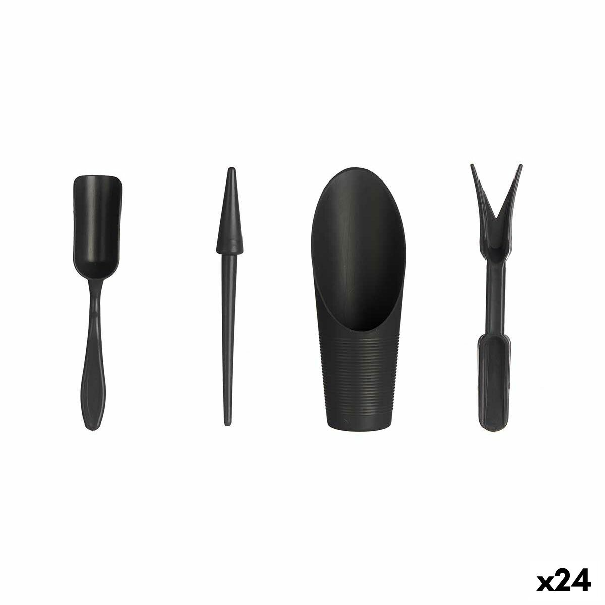 Set di Attrezzi Ibergarden Antracite polipropilene Giardino (24 Unità)