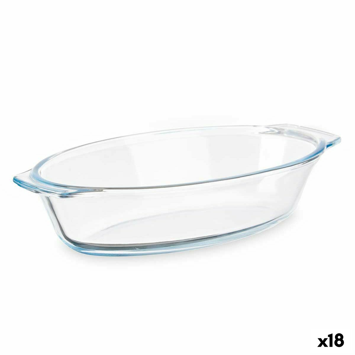 Teglia da Cucina Vivalto Trasparente Vetro Borosilicato 700 ml 23,6 x 5,3 x 13 cm Con manici (18 Unità)