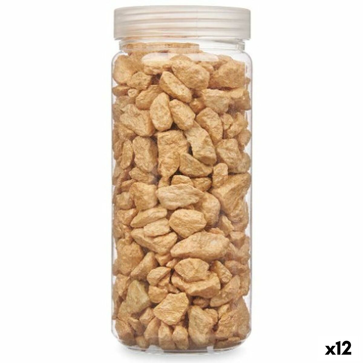 Pietre Decorative Gift Decor Beige 10 - 20 mm 700 g 6,2 x 15,3 x 6,2 cm 6,5 x 15,8 x 6,5 cm (12 Unità)