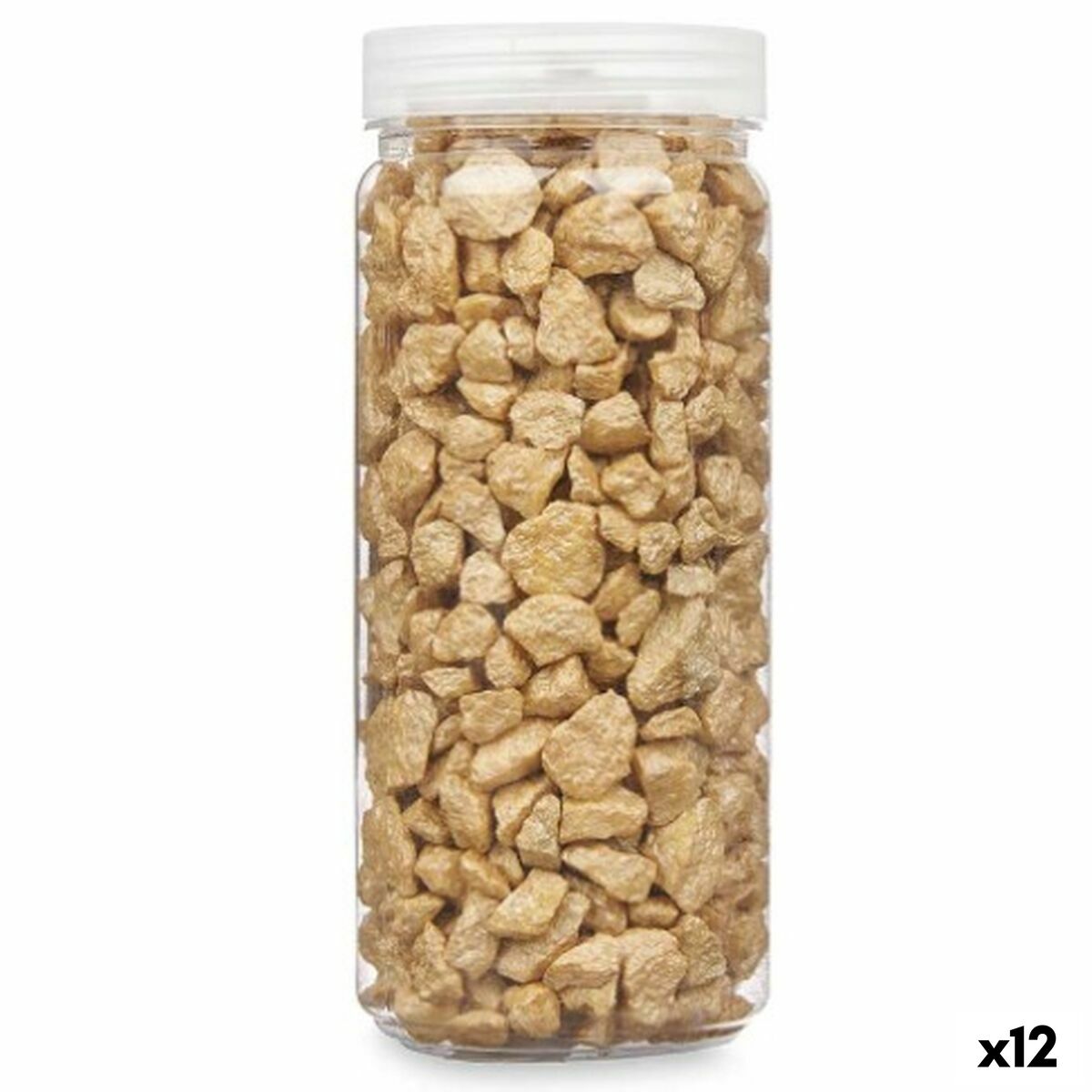 Pietre Decorative Gift Decor Giallo 10 - 20 mm 700 g 6,5 x 15,5 x 6,5 cm 6,2 x 15,3 x 6,2 cm 6,5 x 15,8 x 6,5 cm (12 Unità)