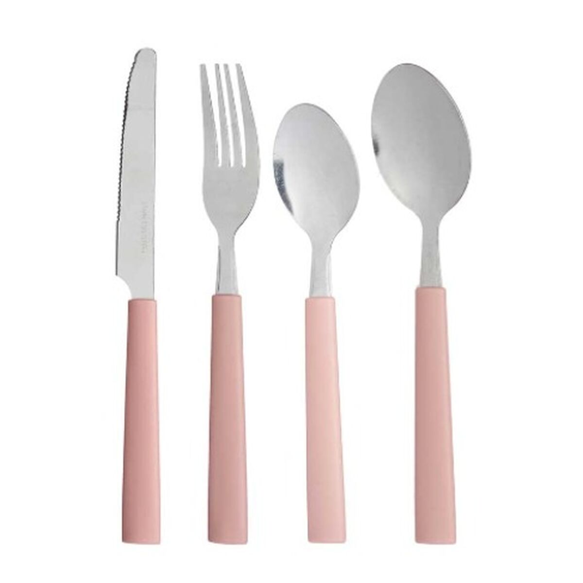 Set di Posate Kinvara Rosa Argentato Acciaio inossidabile Plastica 22,5 x 37,5 x 4,5 cm 23 x 38 x 5 cm (6 Unità) - Immagine 3