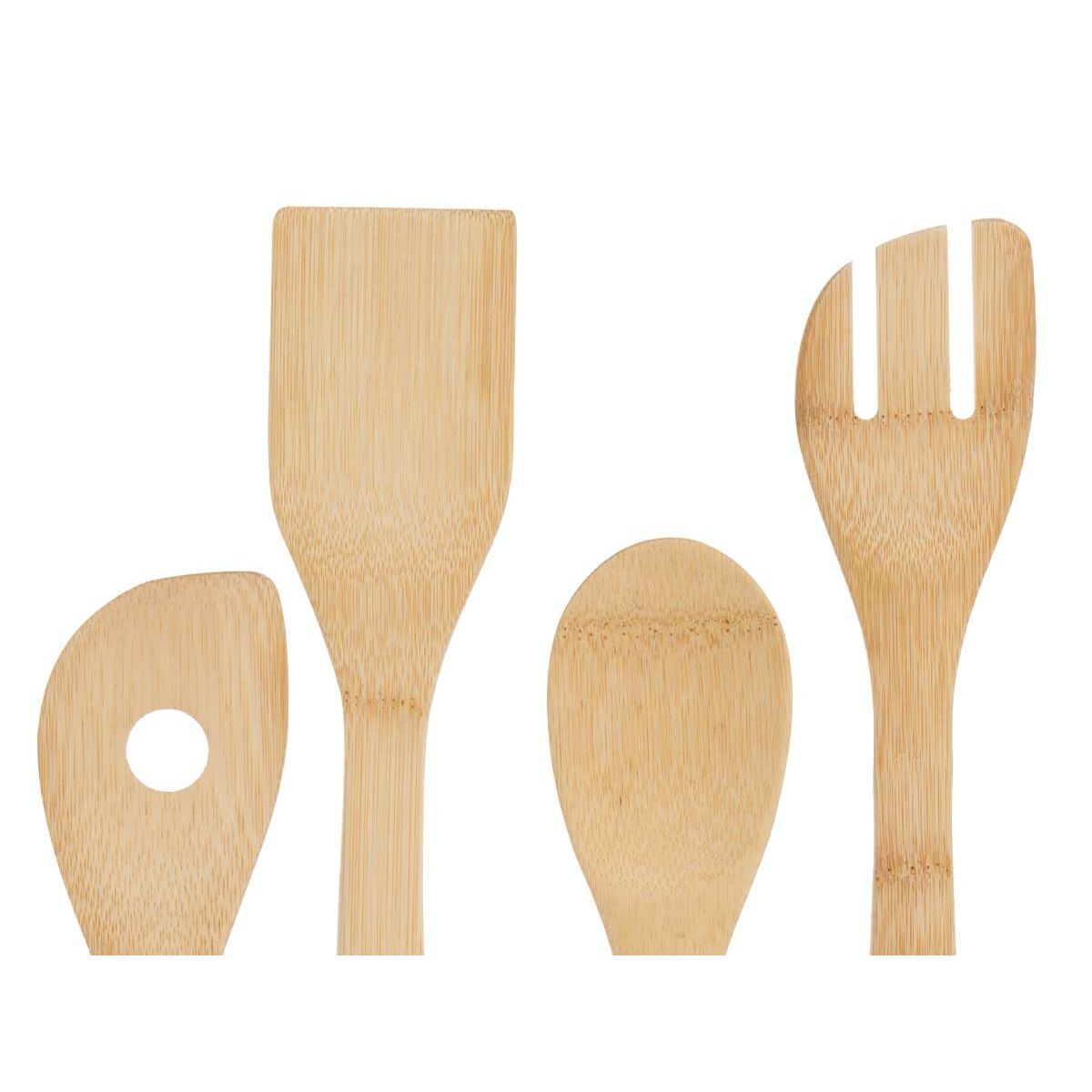 Set di Utensili da Cucina Kinvara Bambù 8 x 32 x 8 cm (12 Unità) - Immagine 4