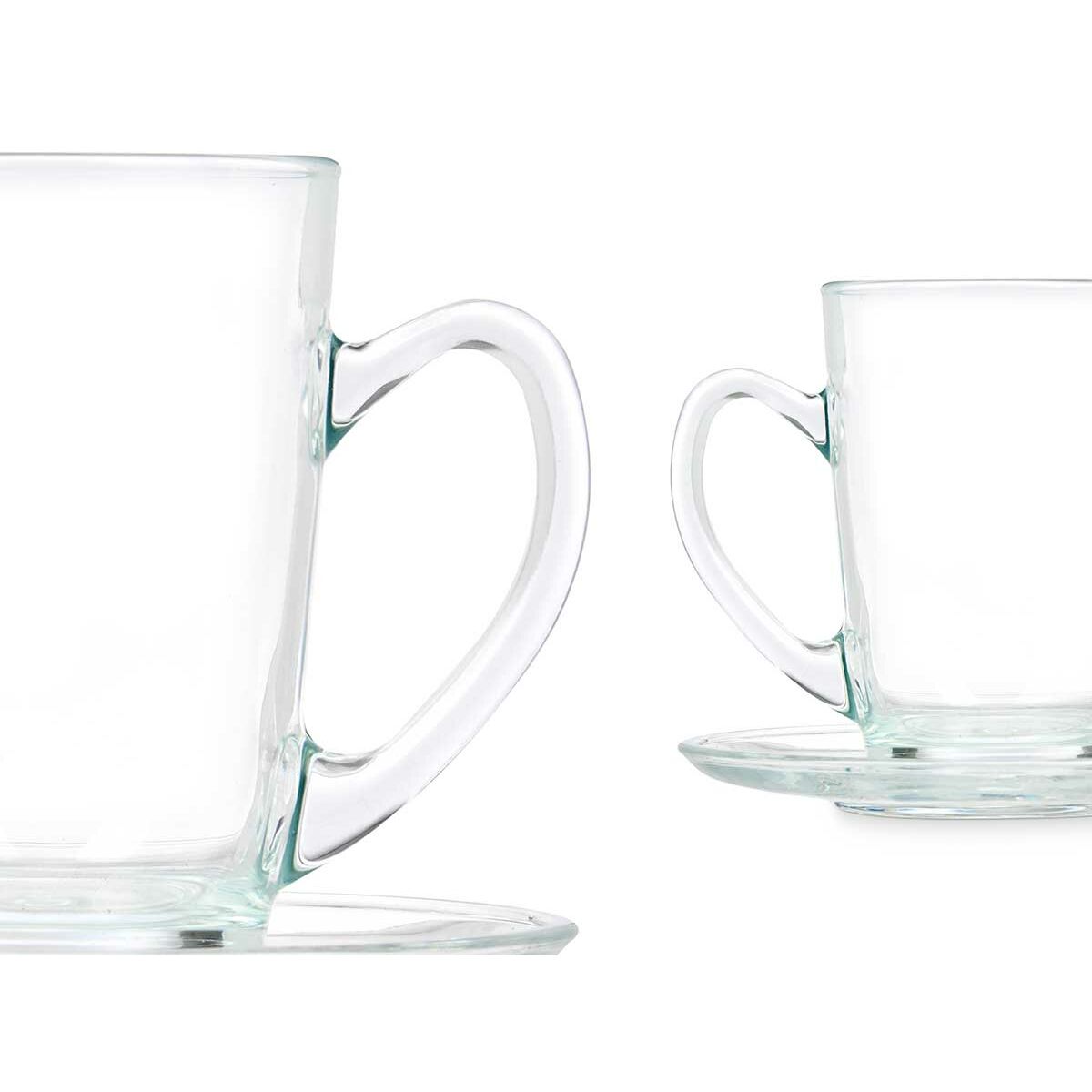 Tazza con Piatto Vivalto Trasparente Vetro 200 ml (6 Unità) - Immagine 4