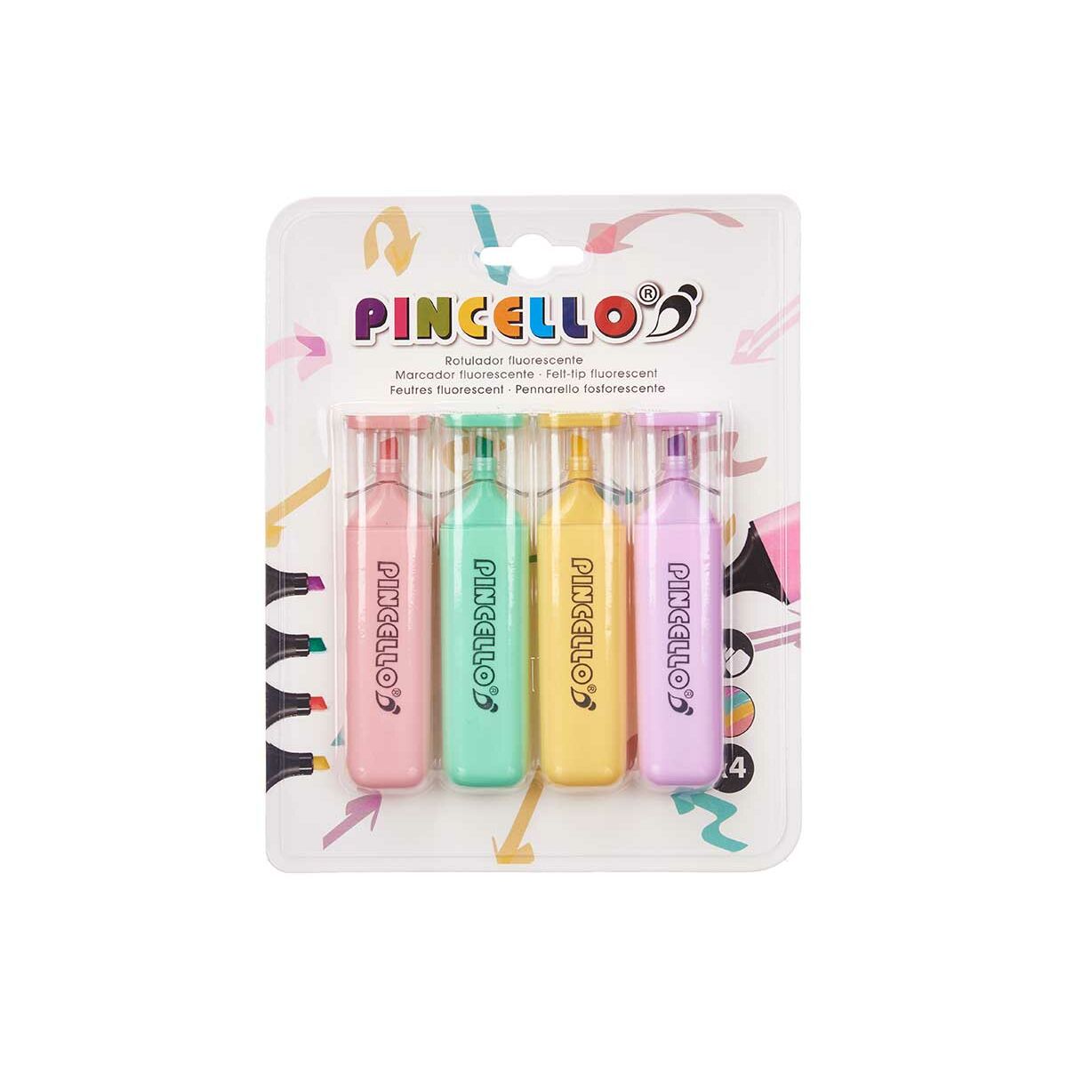 Set di Evidenziatori Pincello Giallo Multicolore Rosa Violetta Menta (12 Unità) - Immagine 3