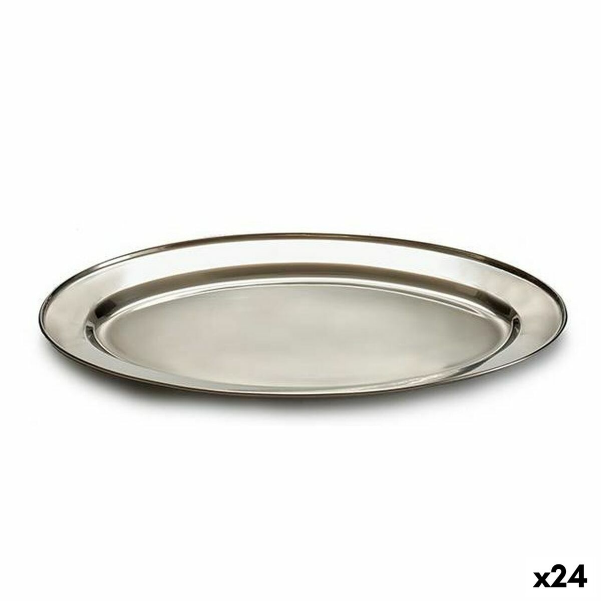 Vassoio Kinvara Argentato Argento Acciaio inossidabile 40 x 2,5 x 26,5 cm (24 Unità)