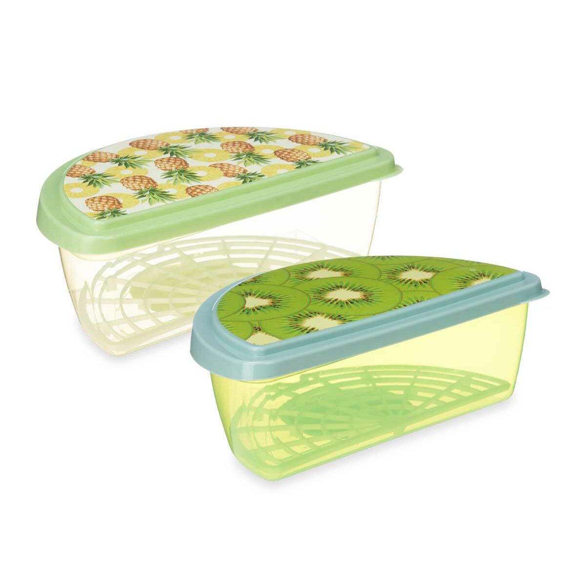 Porta pranzo Leknes Plastica Ananas Kiwi 1,2 L Frutta (24 Unità) - Immagine 2