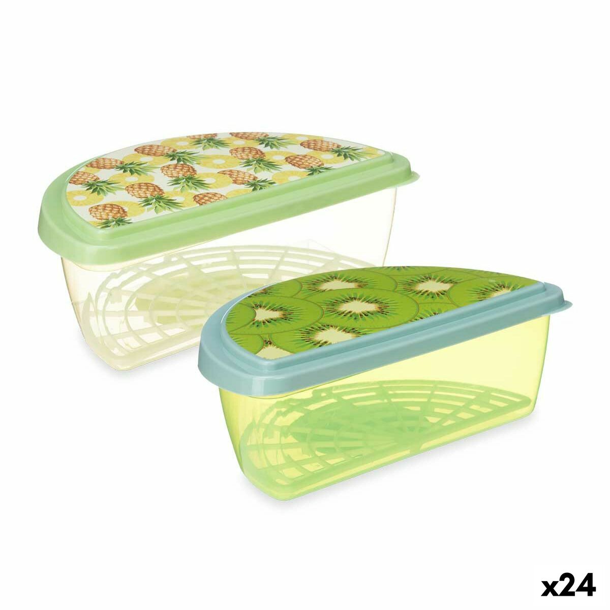 Porta pranzo Leknes Plastica Ananas Kiwi 1,2 L Frutta (24 Unità)