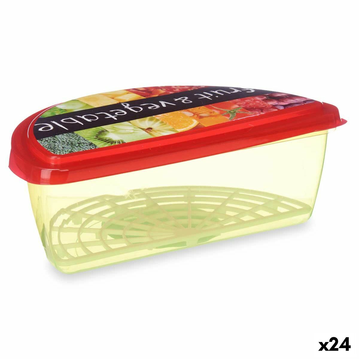 Porta pranzo Leknes Multicolore Plastica 1,2 L Frutta e Verdura (24 Unità)