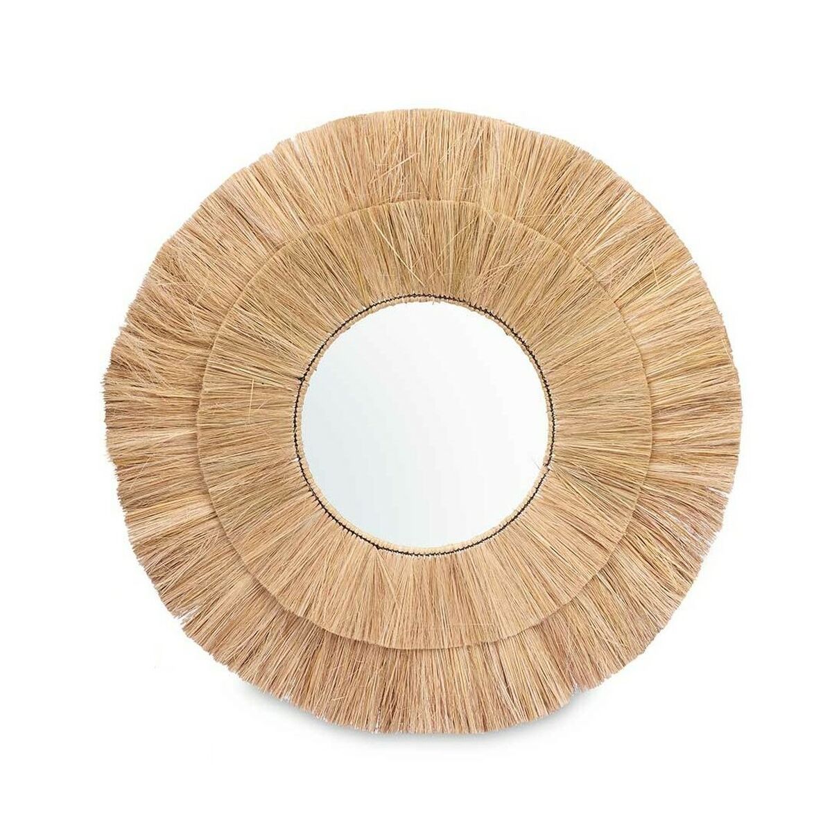Specchio da parete Gift Decor Marrone 110 x 110 x 3 cm Cerchi