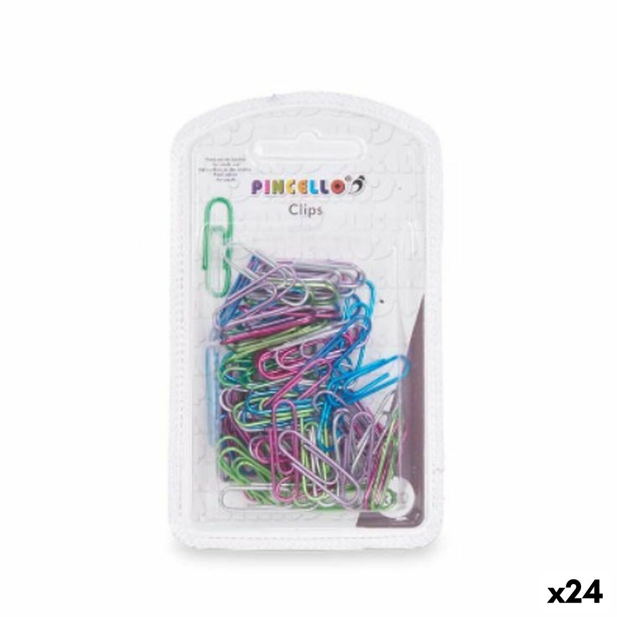 Clips Pincello Multicolore Metallo Piccolo (24 Unità)